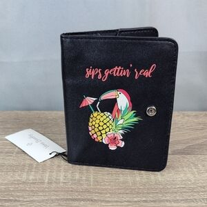 Vera Bradley Navy Blue Wallet with Tropical Toucan Design